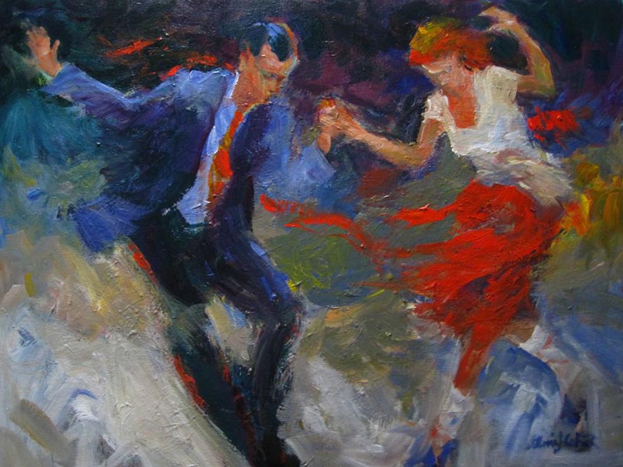 Gloria Coker painting